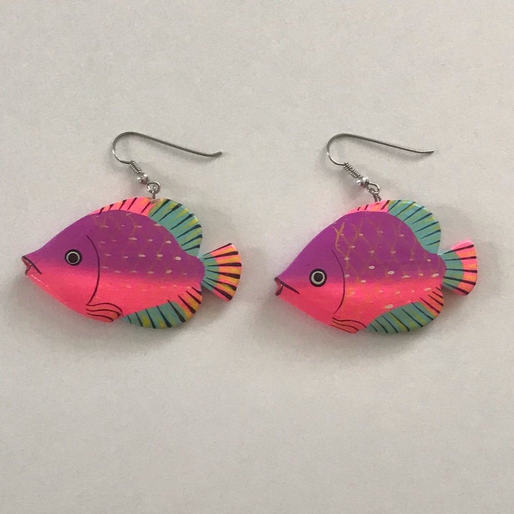 Colorful Fish Earrings - Picture 3 of 5